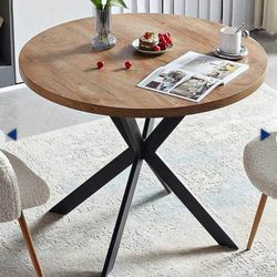 Round Dining Wood Kitchen Table for 2-4
