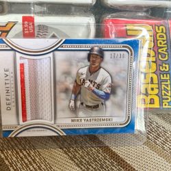 Mike Yastrezemski DEFINITIVE COLLECTION RELIC /30    3 Color Relic  Patch  