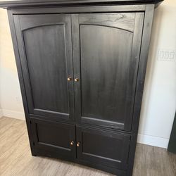 Black armoire wardrobe