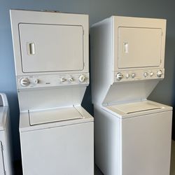 Stack washer and dryer