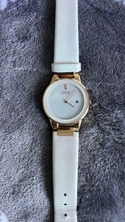 VINTAGE CITIZEN ECO-DRIVE J015-S086931 ROSE GOLD/WHITE DATF WOMEN'S WATCH