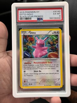2015 POKEMON TCG XY BLACK STAR PROMO XY40 DITTO HOLO PSA 6 graded Low Pop rare