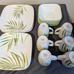 Correlle Bamboo Leaf Dish Set 