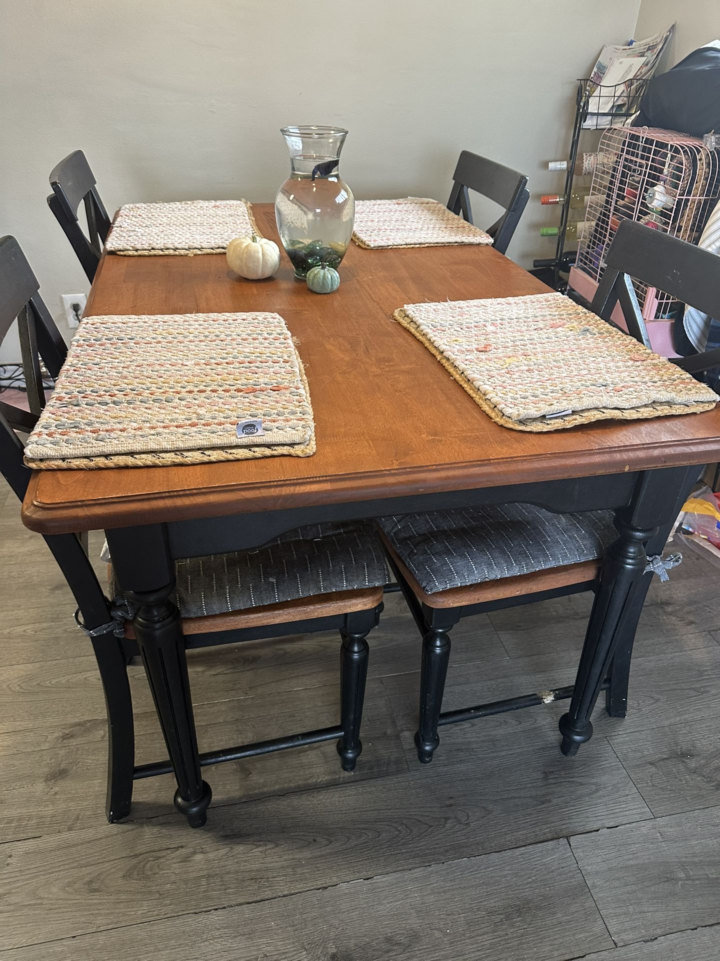 Wooden Table With 4 Chairs 