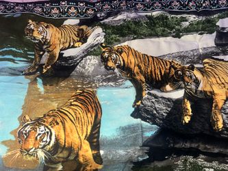 100% cotton tiger tapestry