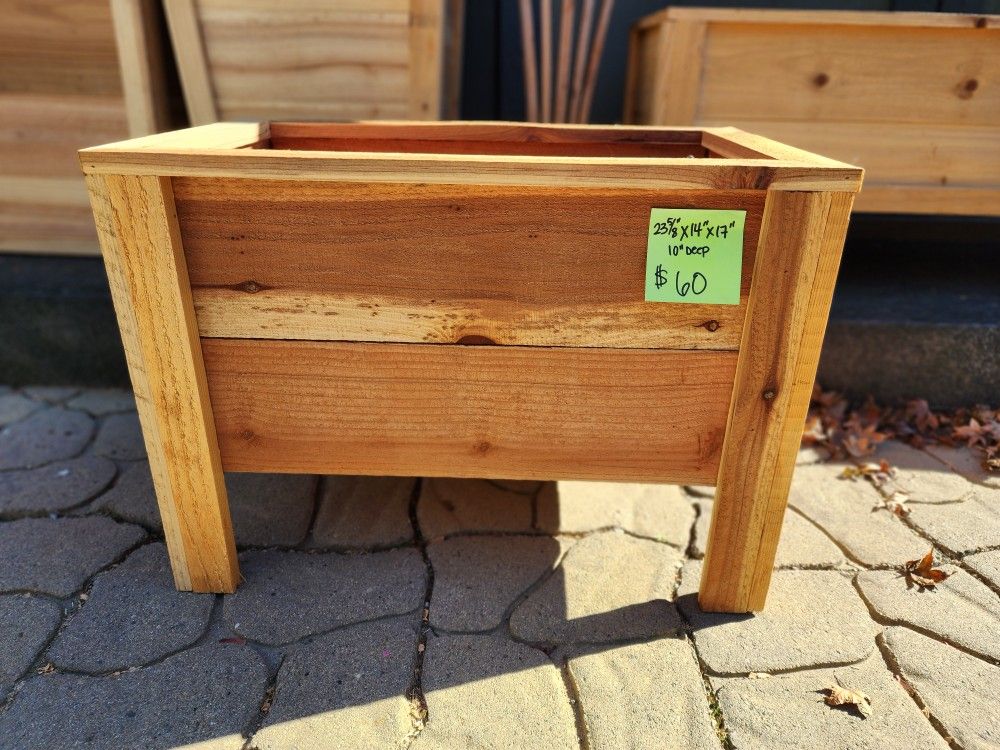 Cedar & Redwood planter boxes - end of year sale (prices in pictures)