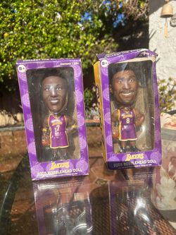 Vintage 2005 Kobe Bryant & Lamar Odom Bobbleheads (Sealed/New in Box)