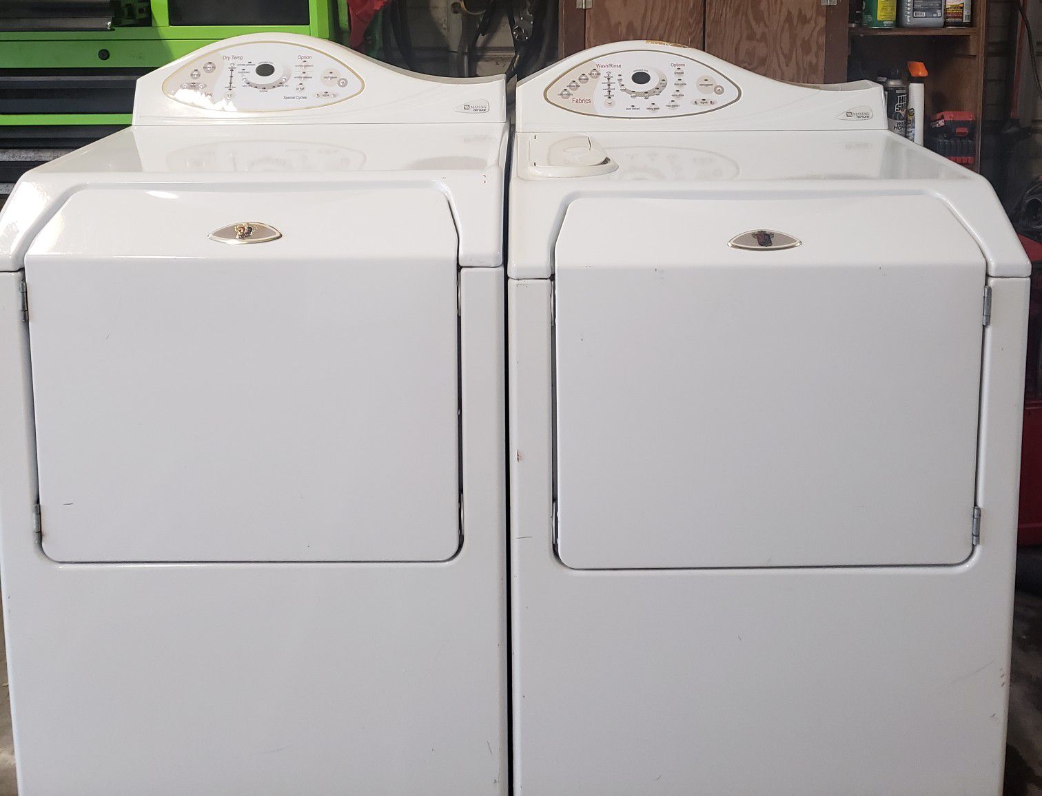 Maytag front load washer and dryer set