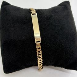 KID ID BRACELET 14K YELLOW GOLD 