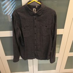 Howe Grey Button Down Flannel XL