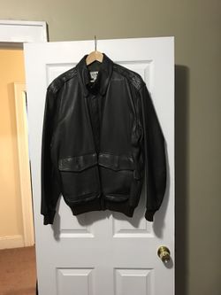Bomber jacket leather
