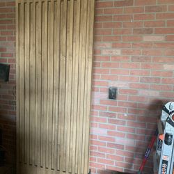 Vertical Slat Barn door Walnut 35/84 2 Doors