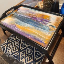 Poured Acrylic Tray Table 