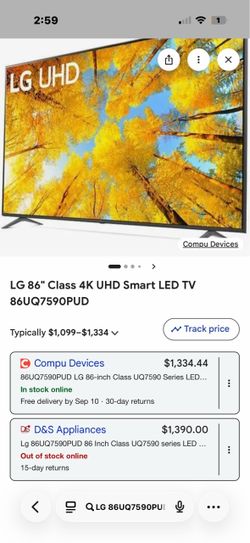 86” lg 4k hdr 120hz