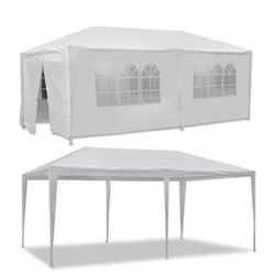 10 ft. x 20 ft. Wedding Party Canopy Tent Outdoor Gazebo with 6 Sidewalls