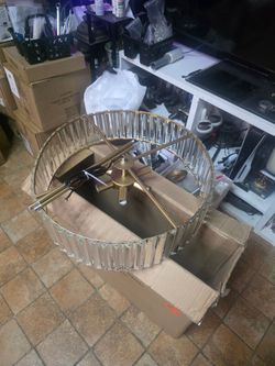 Hanging drum pendant chandelier