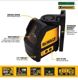 DEWALT Green Laser Level with L Bracket