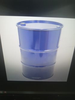 One Metal Drum, Closed Top. Food Contents