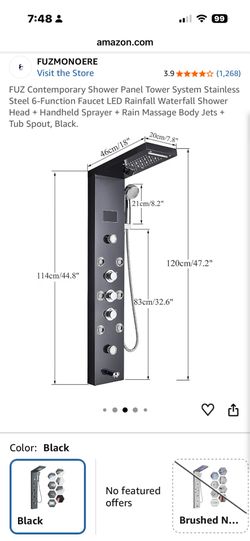 Shower system never taken out of box