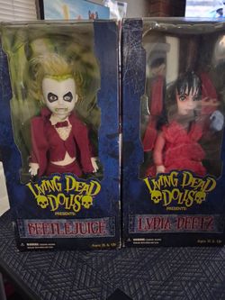 Living Dead Dolls Beetlejuice & Lydia Deetz Set