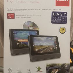 RCA 10” Dual Tablet/DVD Player Combo/Android 7