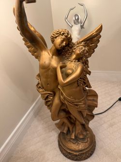 Gold Winged Angel Figurine Table Lamp