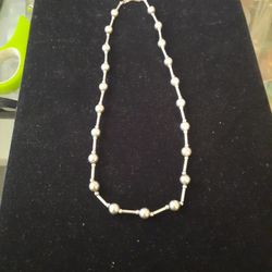 Sterling Silver Beads Necklace 