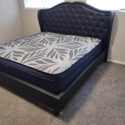 BRAND NEW BLACK KING SIZE BED FRAME $599 WITH MATTRESS/ BOX SPRINGS & QUEEN $550! FAST DELIVERY!!