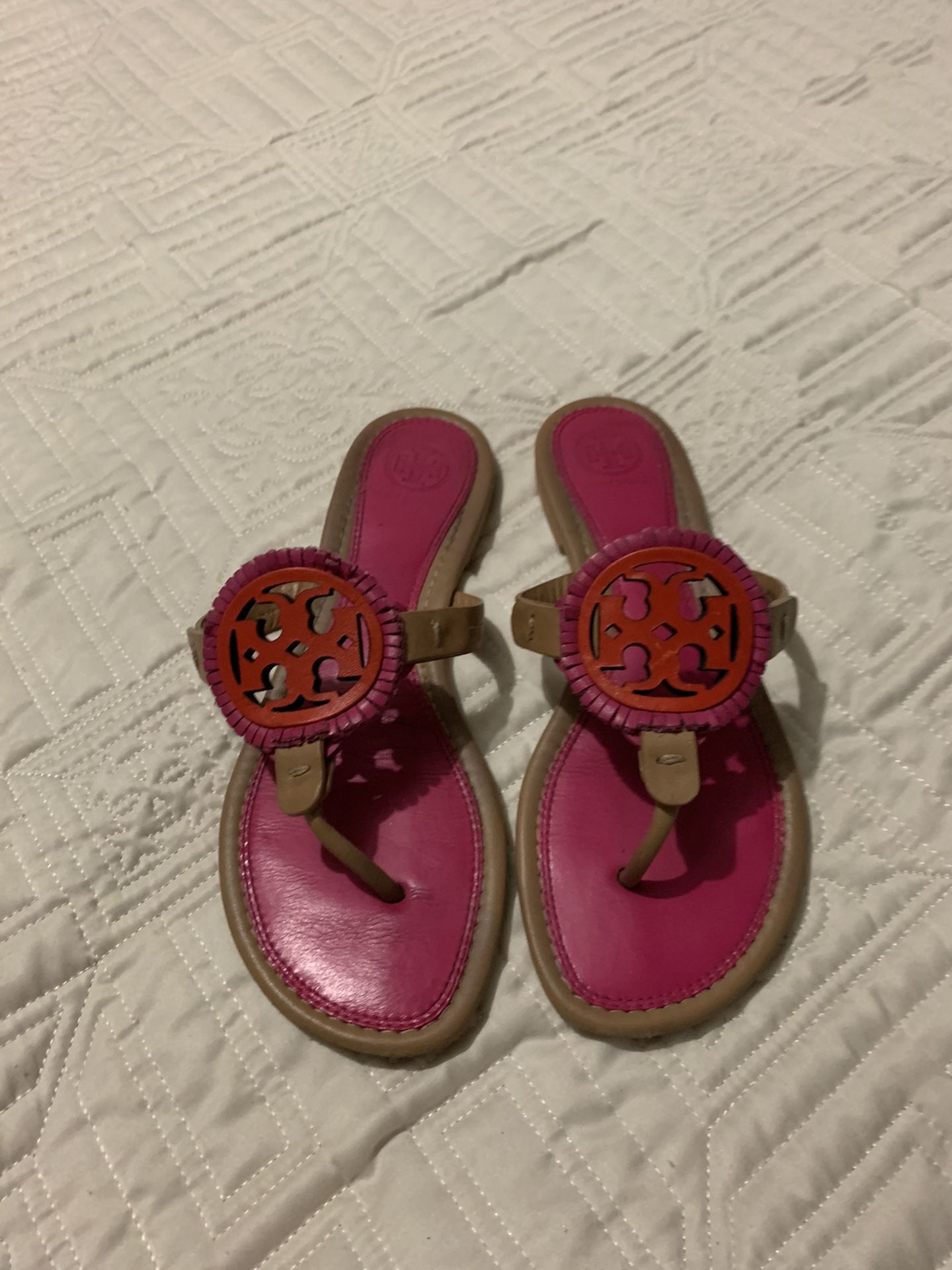 Tory Burch Miller fringe sandal Sz7.5