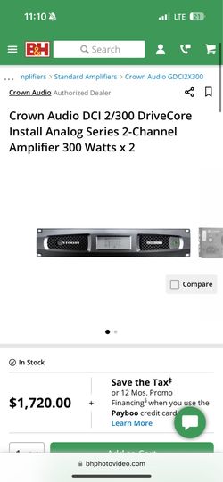 Crown Audio DCi 2/300 DriveCore Install Analog Series 2-Channel Amplifier