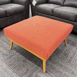 Ottoman Foot Stool Vanity Stool, Square Ottoman Sofa With Wood Legs, Foot Rest Ottoman Makeup Stool, Small Coffee Table For Living Room, New 