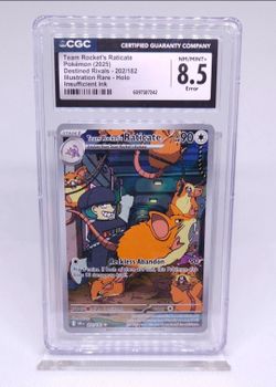Pokémon ERROR CGC 8.5 Team Rocket's Raticate 202/182 Destined Rivals