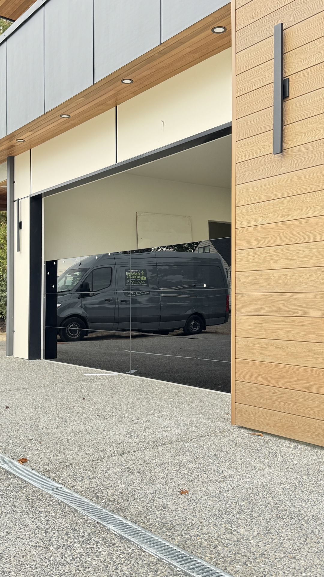 Frameless Mirror, Garage Doors
