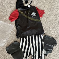 Kids Size 8-10 Halloween Costume Zombie Pirate 