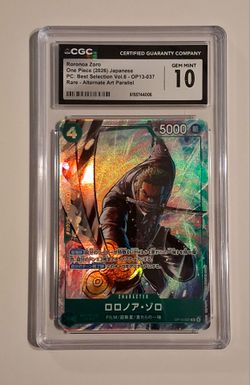 **2026 One Piece Japanese Premium Best Selection Vol.6 Alt Art Roronoa Zoro #OP13-037 CGC 10 GEM MINT**