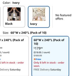 Ivory Table Runner Drape Cloths Pack of 10