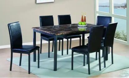 Brown Dining Set 7pc 