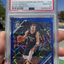 Luka Doncic Blue Velocity Psa10