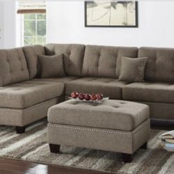 Sectional Sofa + Ottoman