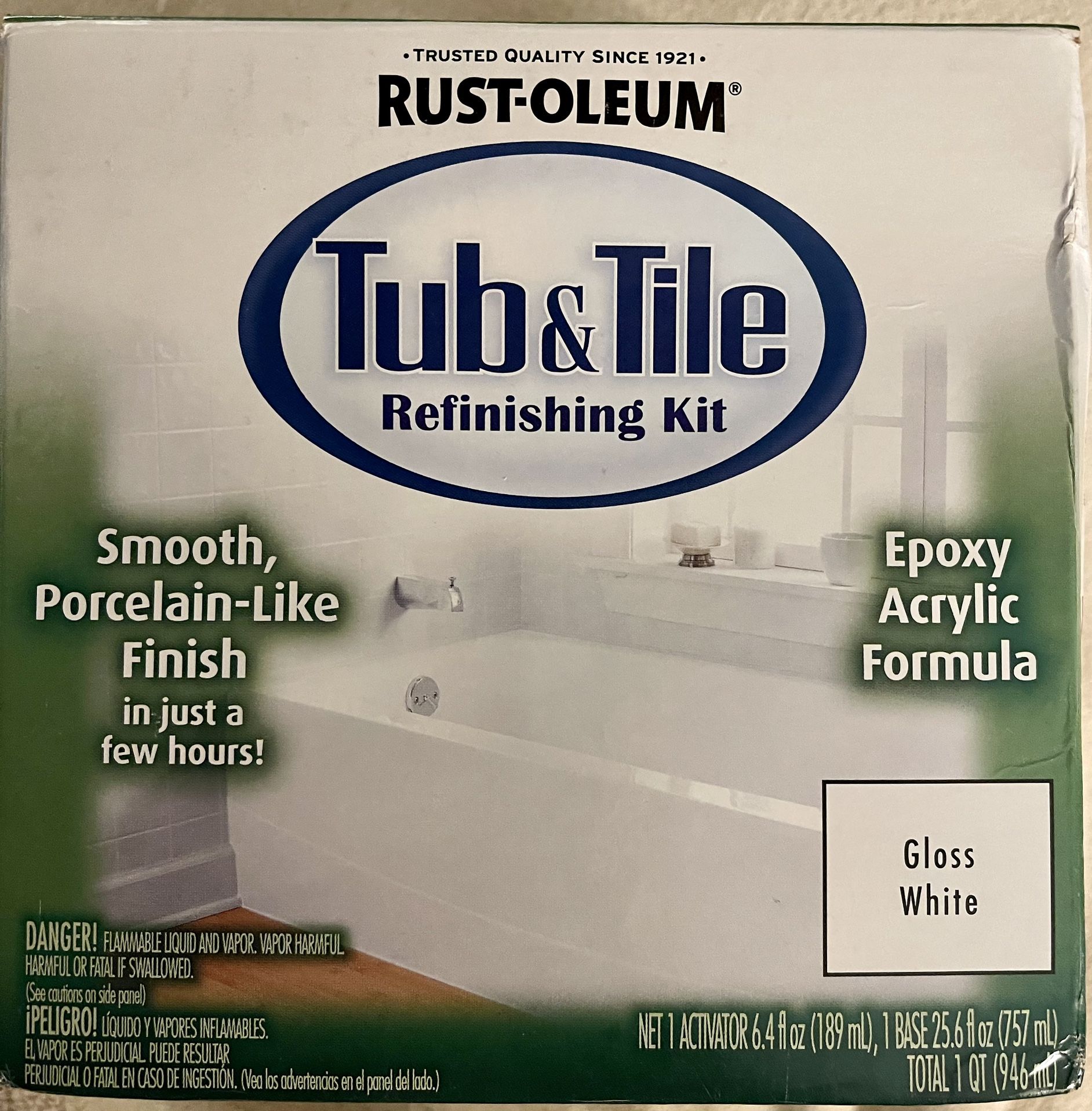 Tub & Tile Refinishing Kit.