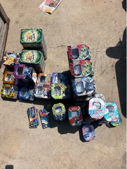60 empty Pokemon tin lot