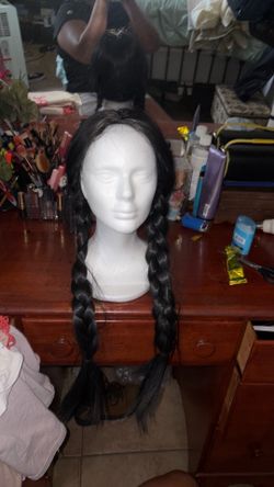 Black Braided Long Wig