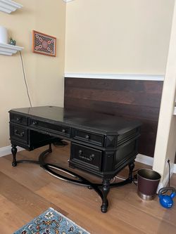 63" study desk with drawers