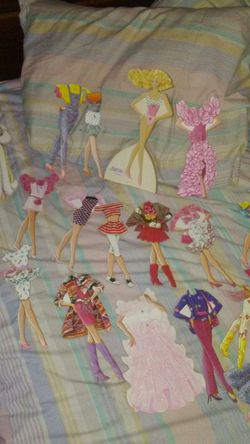 Vintage wooden dress up peg barbie