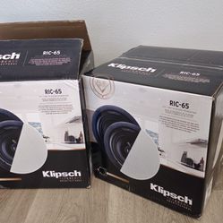4 Klipsch RIC-65  In-Ceiling In-Wall Speakers