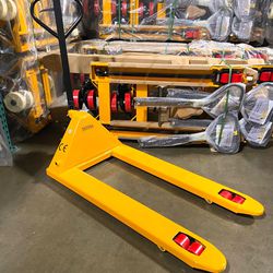  New Pallet Jack Truck 5,500lbs Max Capacity Freight Weight with Standard Fork 48x27” With PU Wheels 🛞 