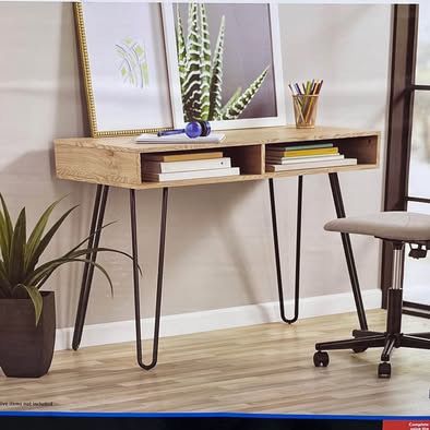 NEW IN BOX Modern Computer / Writing Desk with Hair Pin Legs