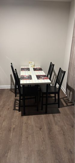 Ikea Kitchen Table and 4 Chairs Set