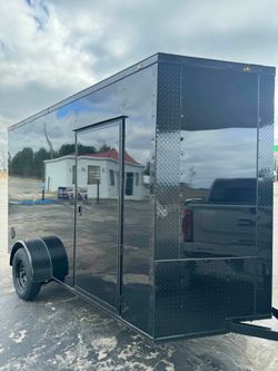 New 6x12 Blackout enclosed trailers with 7ft interior