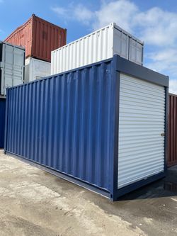 20FT SHIPPING CONTAINER – WIND & WATERTIGHT | HEAVY DUTY STORAGE SHED | CONEX BOX (ROLL-UP DOOR)